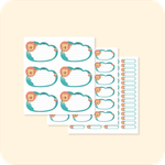 Наклейки для школьных принадлежностей. Львенок