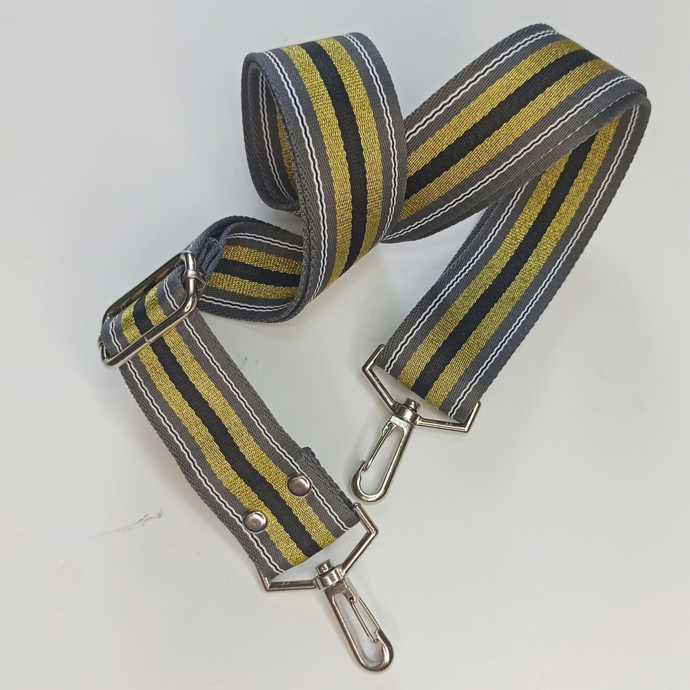 Гитарный ремень Полосы спорт+люрекс