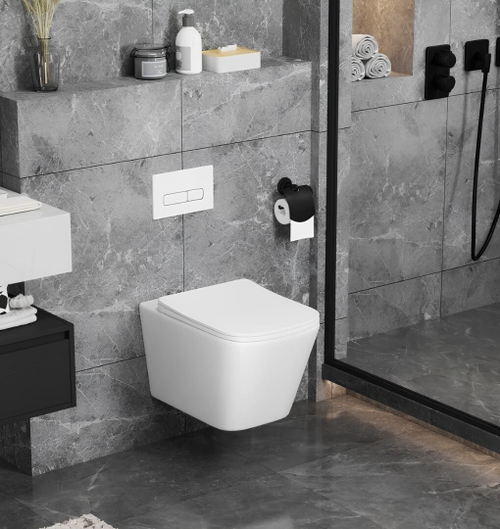 Унитаз MAIELLA Aria MW ТЕРМООБЖИГ (не плёнка) подвесной безободковый белый матовый Ceruttispa CT9164 (500х350х320)