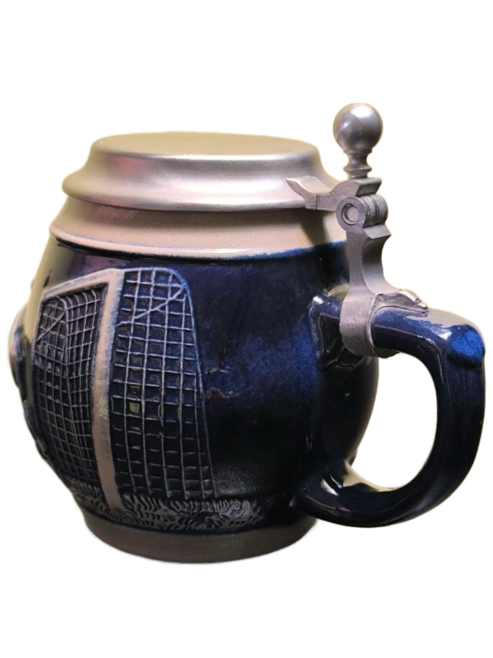 Кружка пивная (керамика с оловянной крышкой) Германия
