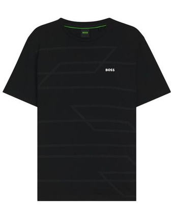 Мужская теннисная футболка BOSS Pattern GOC - black