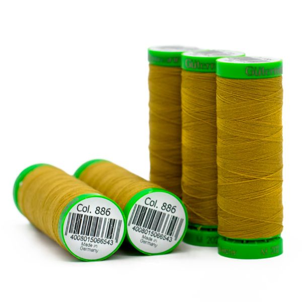 Нитки для тонких тканей Gutermann Extra Fine 150 (200 метров), 5 кат. | 886 коричневая горчица