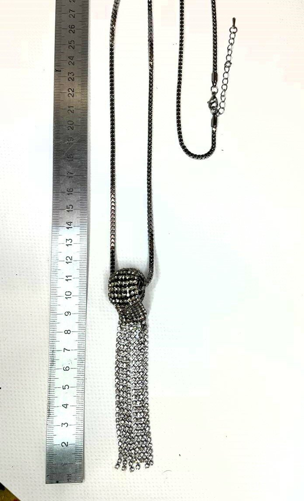 Кулон. Подвеска со стразами "Лучезарный узел" Цвет серебро