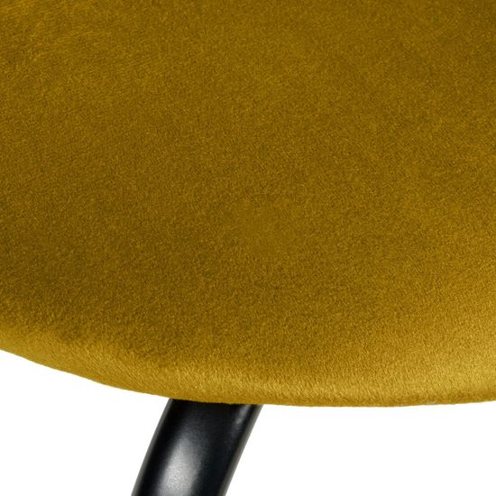 Комплект из 2-х стульев Seven Style горчичный велюр с чёрными ножками