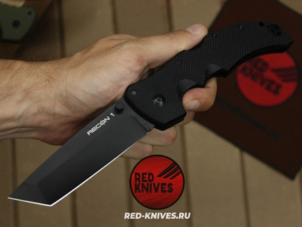 Нож Cold Steel Recon 1 Tanto G10 (V2024) - черная рук., черный клинок RK/Н80