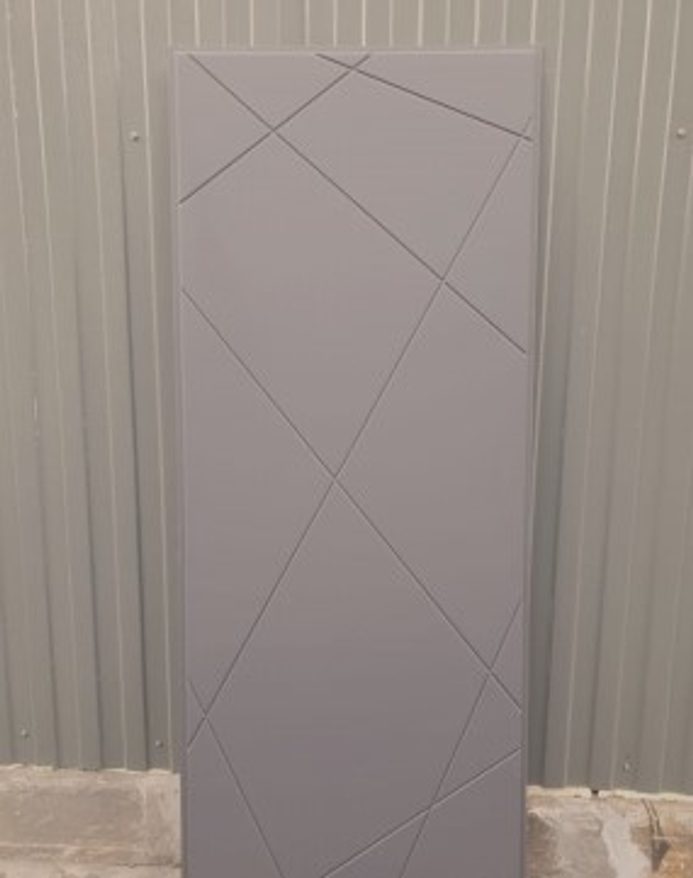 Входная металлическая дверь RеX (РЕКС) 290 Темный бетон / ФЛ-291 (Лучи) Силк титан