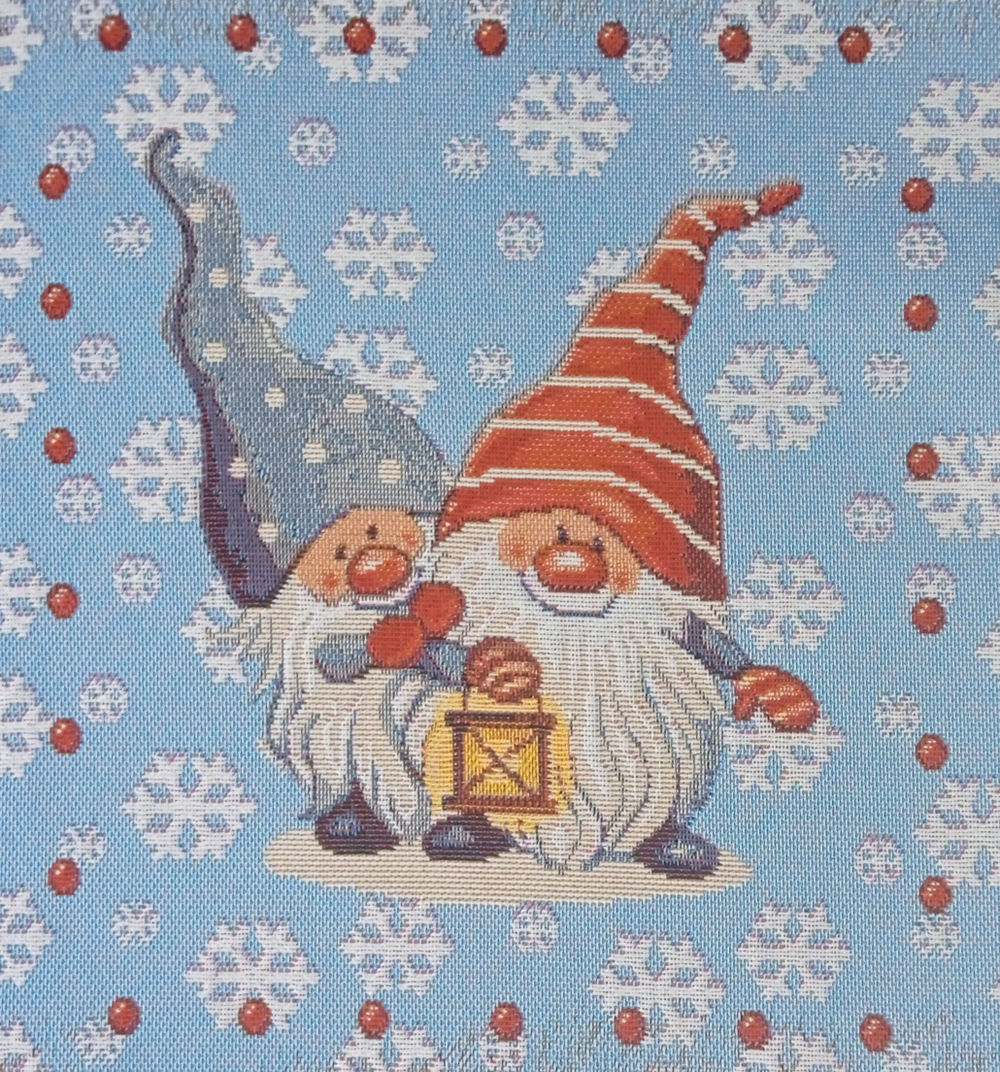 Набор декоративных гобеленовых салфеток Гномы 6шт 26х25 см