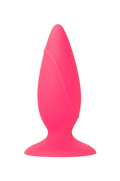 Средняя силиконовая пробка на присоске Popo Pleasure (9 см) (Цвет: ярко-розовый)