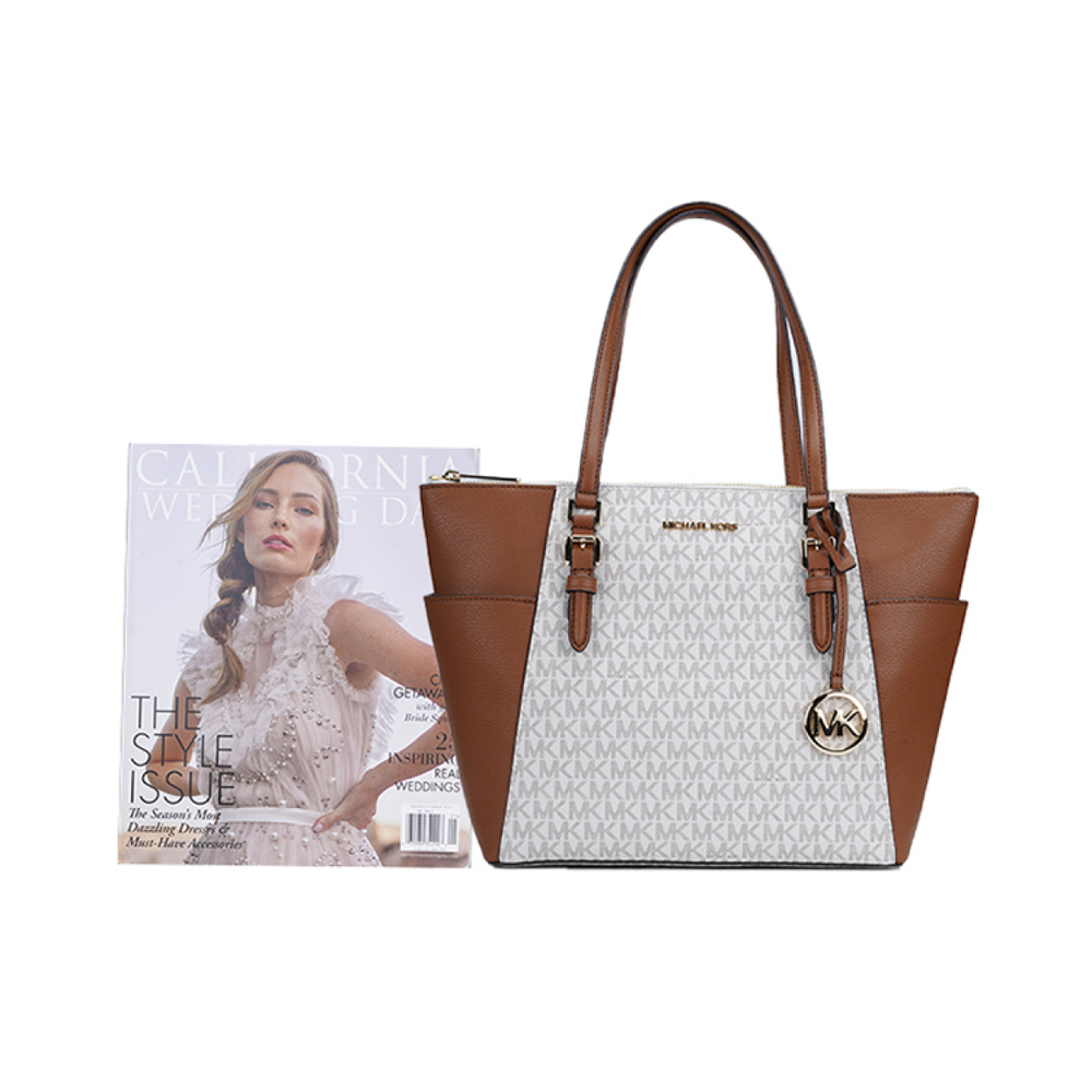 Сумка MICHAEL KORS MK Charlotte PVC Tote, 35T0GCFT3B-VANILLA
