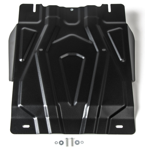 Защита КПП Rival для Fiat Fullback (V - 2.4D) 2016-н.в./Mitsubishi L200 V (V - 2.4D) 2015-2019 2018-н.в./Mitsubishi Pajero Sport III (V - 2.4D; 3.0) 2016-2021 2021-н.в., сталь 1.8 мм, с крепежом (устанавл-ся совместно с 111.4041.2), штампованная, 111.4047.2