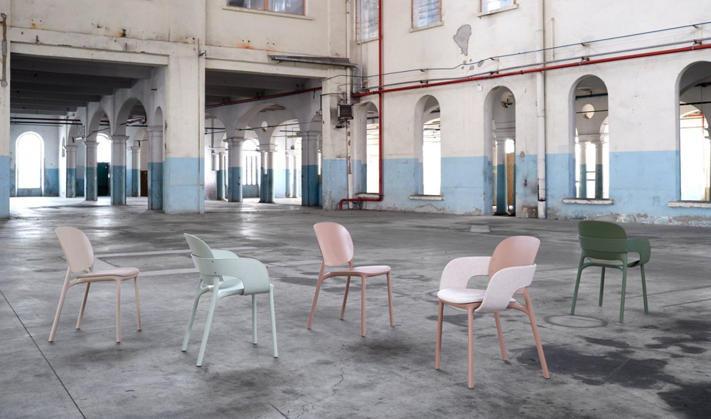 Кресло пластиковое Scab Design Hug Go Green, зеленый шалфей