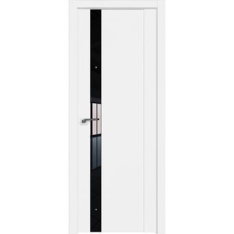 Межкомнатная дверь экошпон Profil Doors 62U аляска стекло чёрный лак