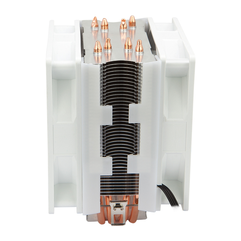 Кулер для CPU Alseye S120D, 2х120мм, 500-1700rpm, 4-pin, Al+Cu, серебристый-белый, 66CFM, 33.8дБ, 4-PIPE(прямой контакт), TDP 160Вт, INTEL 1700/1200/115x/775, AMD AM5/AM4/AM3(+)/AM2(+) (AS.01.07.0018)