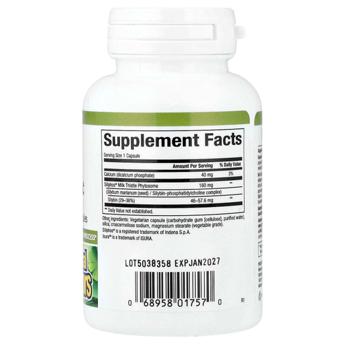 Natural Factors, Herbal Factors®, расторопша высшего качества, 160 мг, 60 вегетарианских капсул