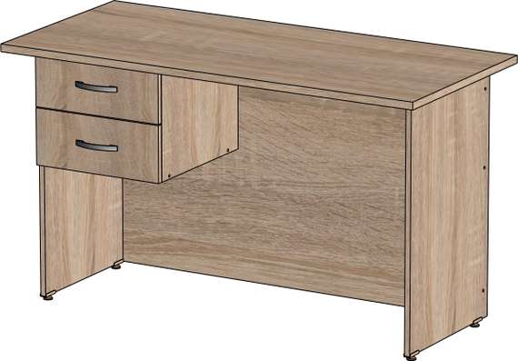 Стол письменный 2 ящика Стандарт- дуб сонома