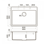 Кухонная мойка Omoikiri Tedori 68-WH
