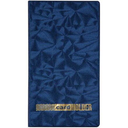 Визитница на 96 визиток Спейс, ПВХ, 3 ряда, синяя