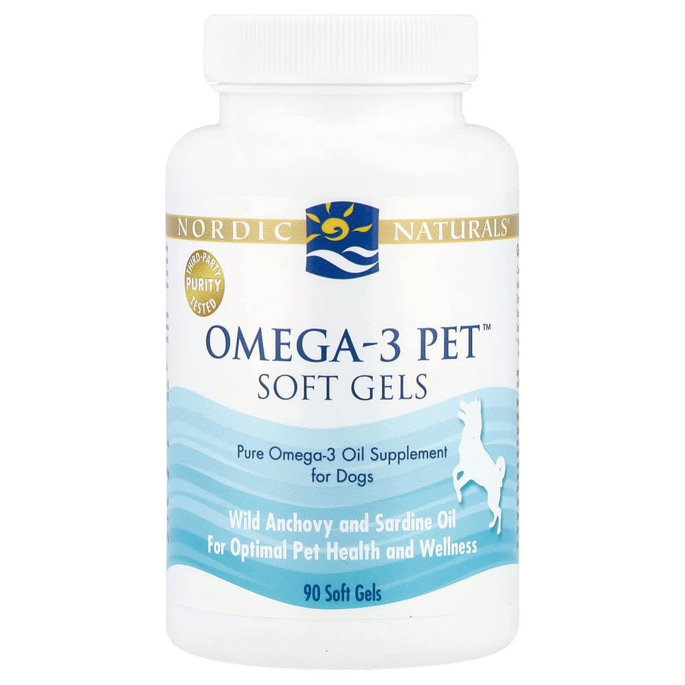 Nordic Naturals, Omega-3 Pet™, для собак, 90 капсул