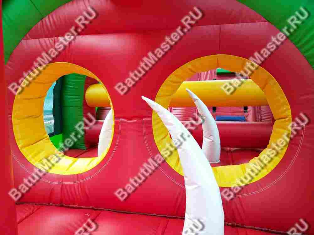 Коммерческий надувной батут "Тоннель Крокодил"