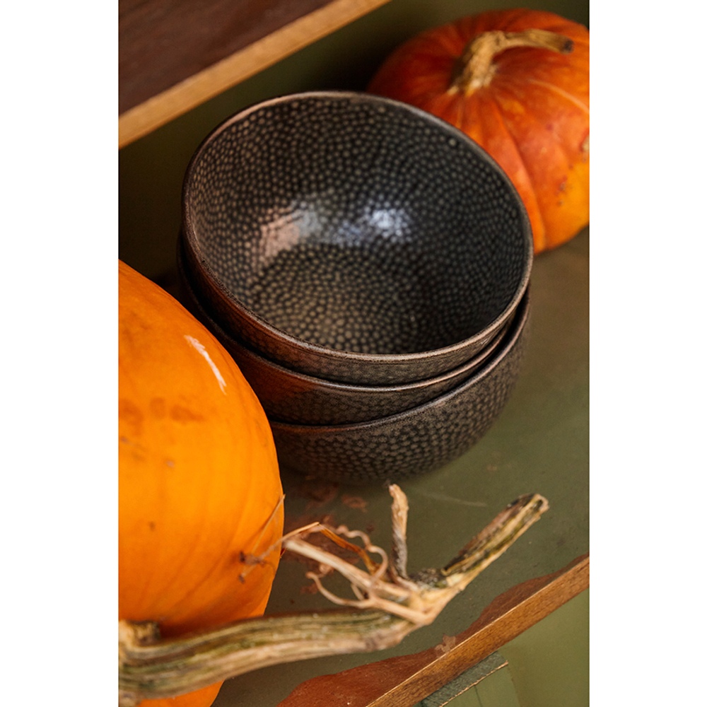 Набор чаш dots, 800 мл, черные, 2 шт.