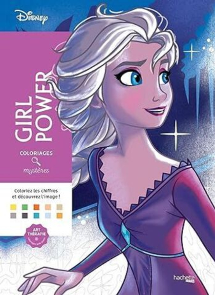 Раскраска по номерам Coloriages mysteres Disney - Girl Power, 128стр.
