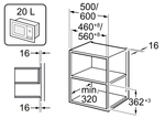 Встраиваемая микроволновая печь BOSCH BEL653MS3 Serie 2