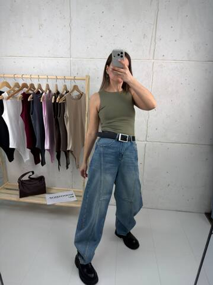 Брюки джинсовые женские арт. 75003 цвет "тёмно-синий"