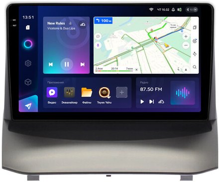 Магнитола для Ford Fiesta MK6 2012-2018 (голубой БК, рамка тип 1) - Teyes CC3-2K QLed Android 10, ТОП процессор, SIM-слот, CarPlay