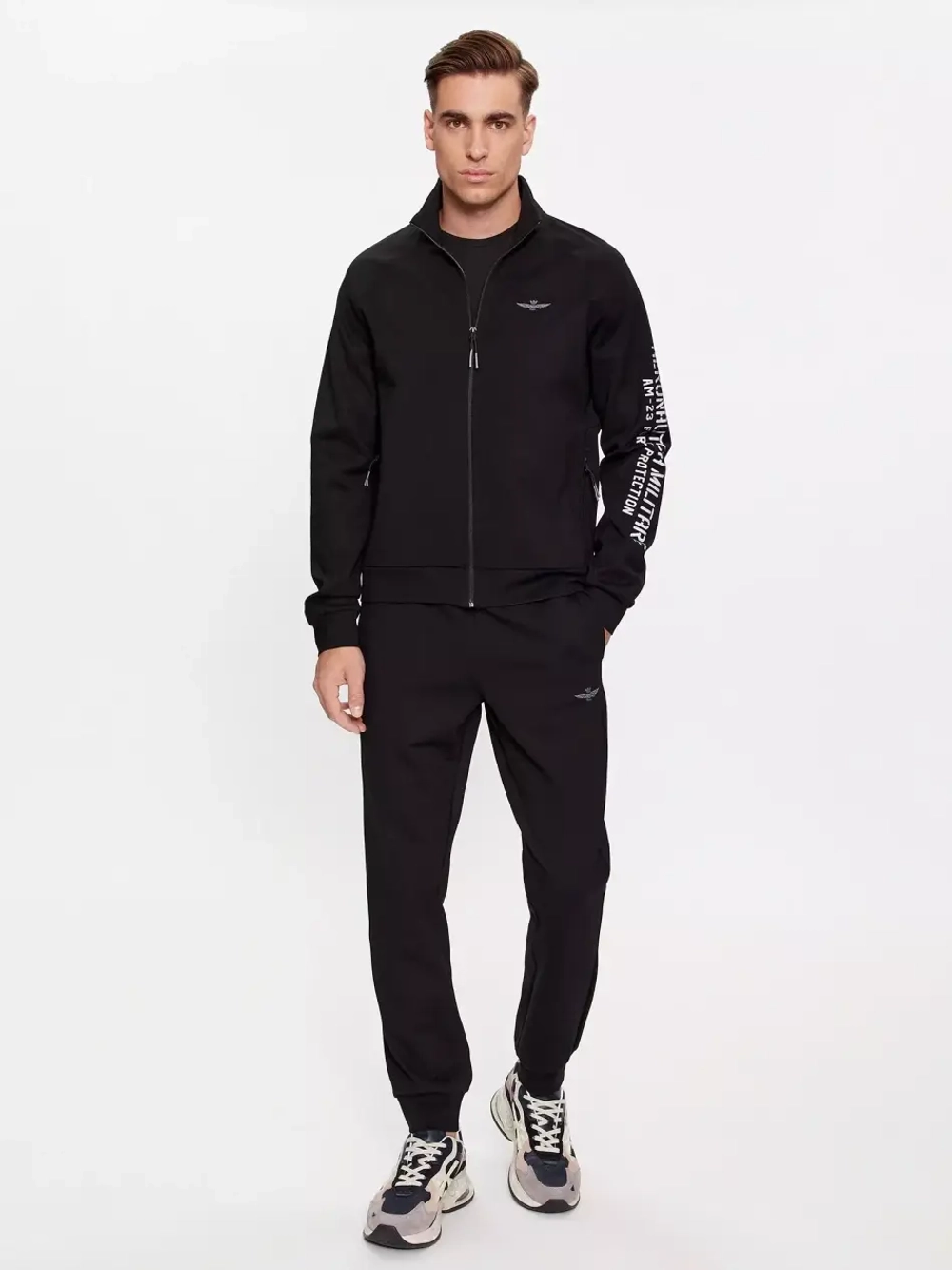 Костюм муж. AERONAUTICA 042 синий рукав надписи