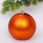 Новогодний шар 15 см «Матовый», янтарь