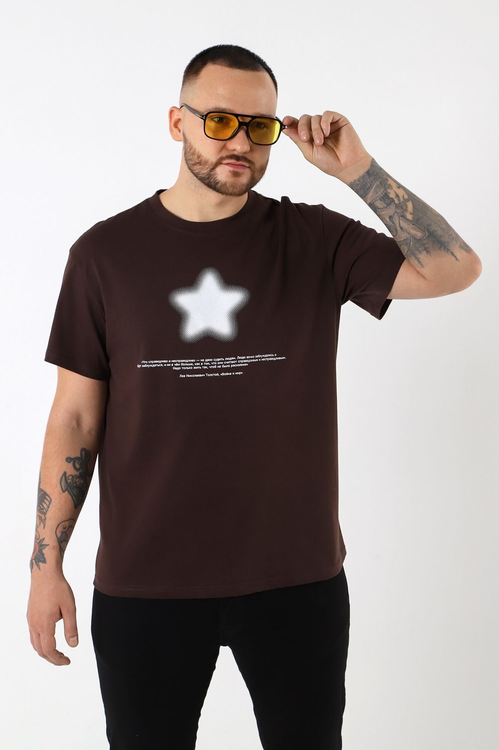 Фуфайка (футболка) мужская Герой-2 Виотекс КОРИЧНЕВЫЙ