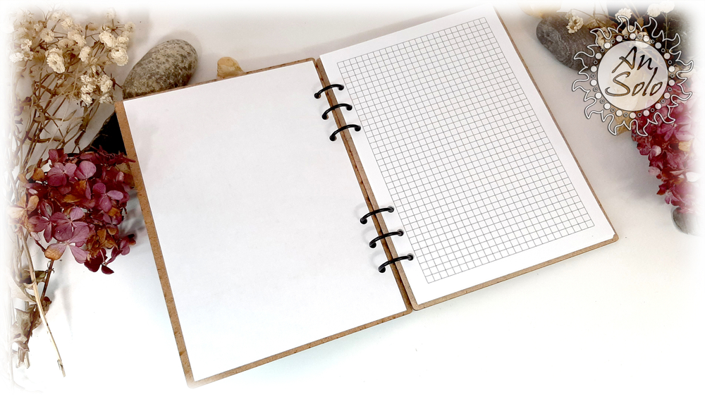 Блокнот "Ночной ворон" А5 формата на кольцах