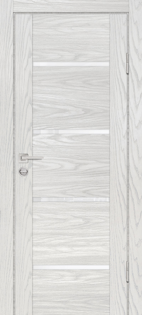 Дверь PSM-7 / Цвет Дуб скай бежевый / белоснежный лакобель / Двери PROFILO PORTE