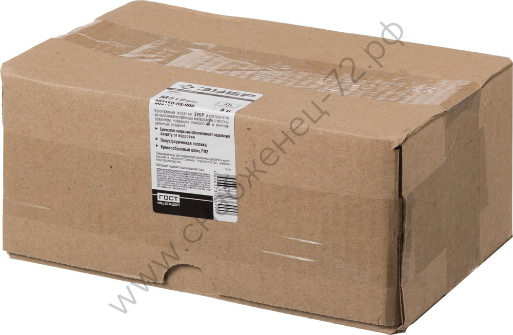 ЗУБР DIN 7985 кл. пр. 4.8, M3 x 8 мм, винт с полусферической головкой, цинк, 5 кг (303150-03-008)