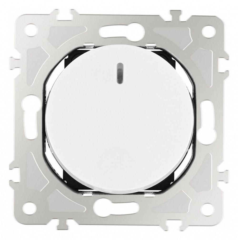 Выключатель одноклавишный с подсветкой без рамки Arte Milano 202 202.31-1.white