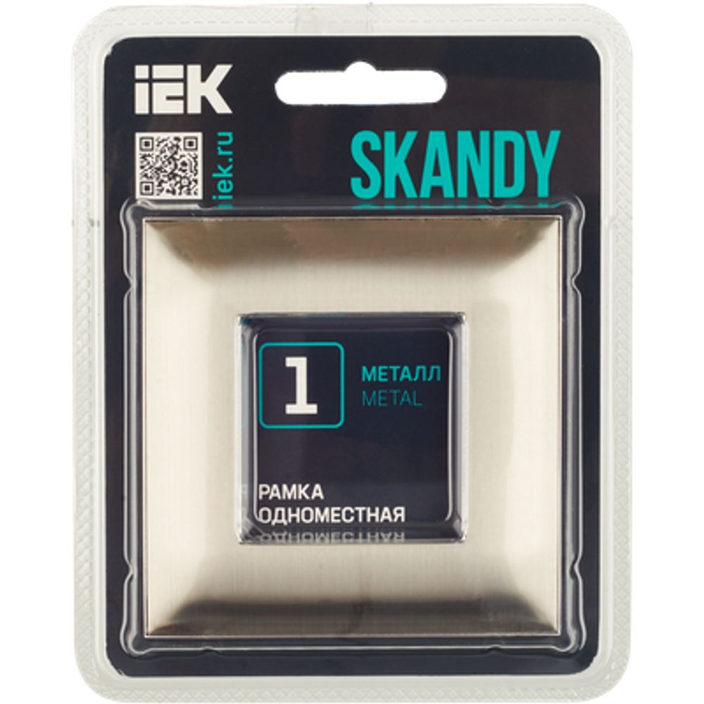 SKANDY Рамка 1-местная SK-F31N металл никель IEK