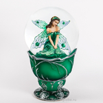 Стеклянный шар со снегом "Фея в зеленом"