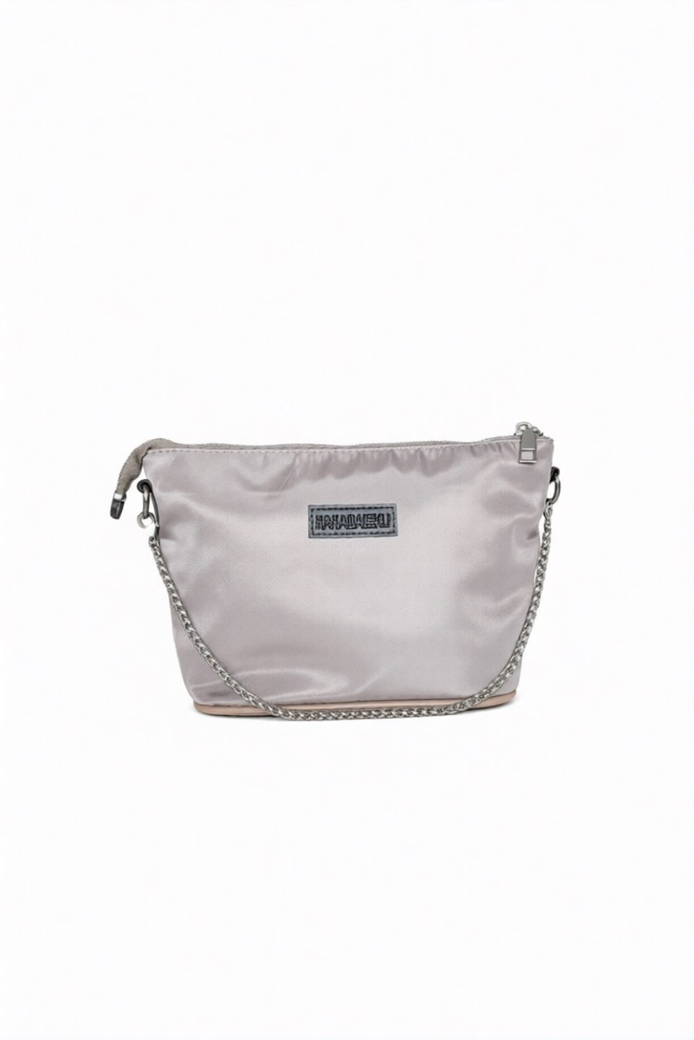 Сумка женская через плечо из нейлона серая QOZA