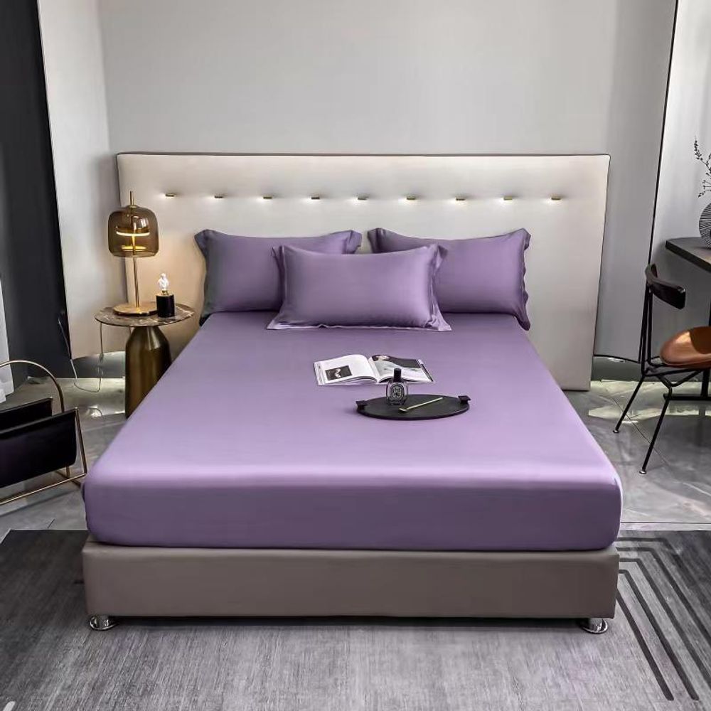 ZEPHYR HOME Простыня на резинке Египетский хлопок 120x200 сиреневый