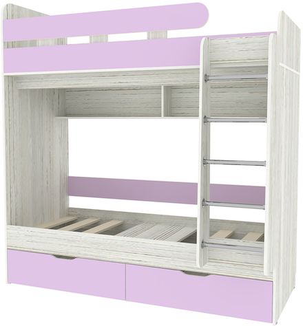 Двухъярусная кровать КарИВи Юниор 5 80x160 Винтерберг Ирис