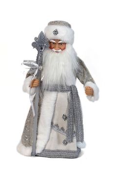 Дед мороз Русский Музыкальный 45см (Белый)