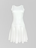 Платье Miss Diva 683 однотонное без рукавов с плиссированной юбкой