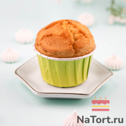 Формы бумажные с ламинацией «Маффин» 50х40 мм (Зеленый) 100 шт
