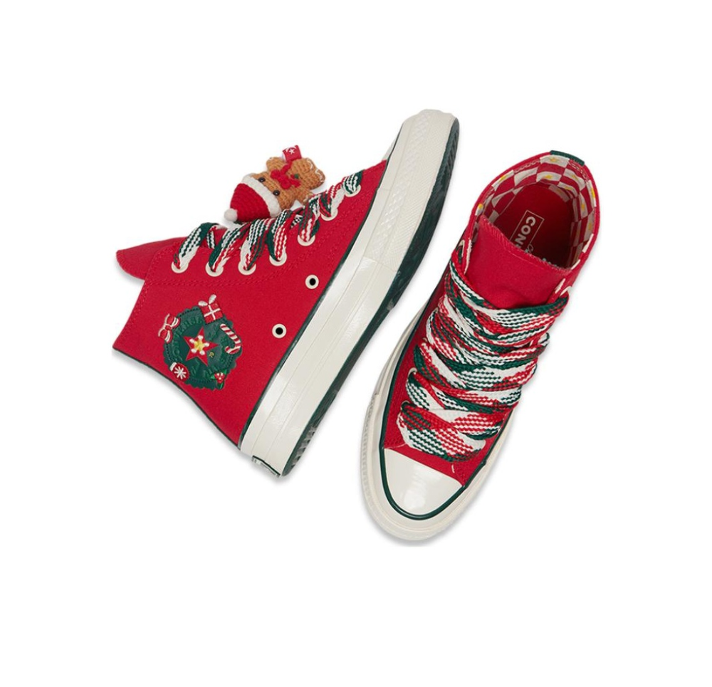 Кеды Converse Chuck 70 High 'X-Mas Gingerbread & Knit Sock - Red' A12454C