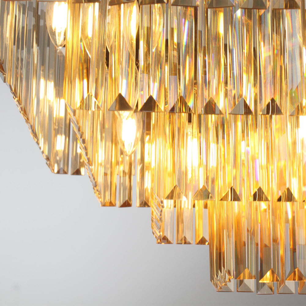 Citilux Мартин CL332242 Люстра хрустальная подвесная Шампань