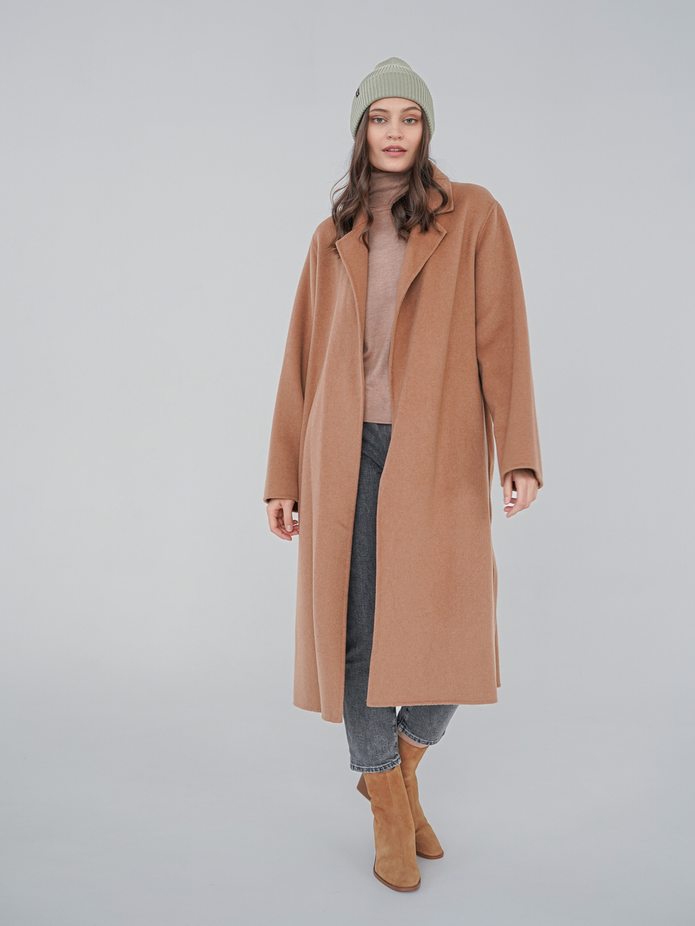 Шапка вязаная весенняя/осенняя МУЛА (Хакки)