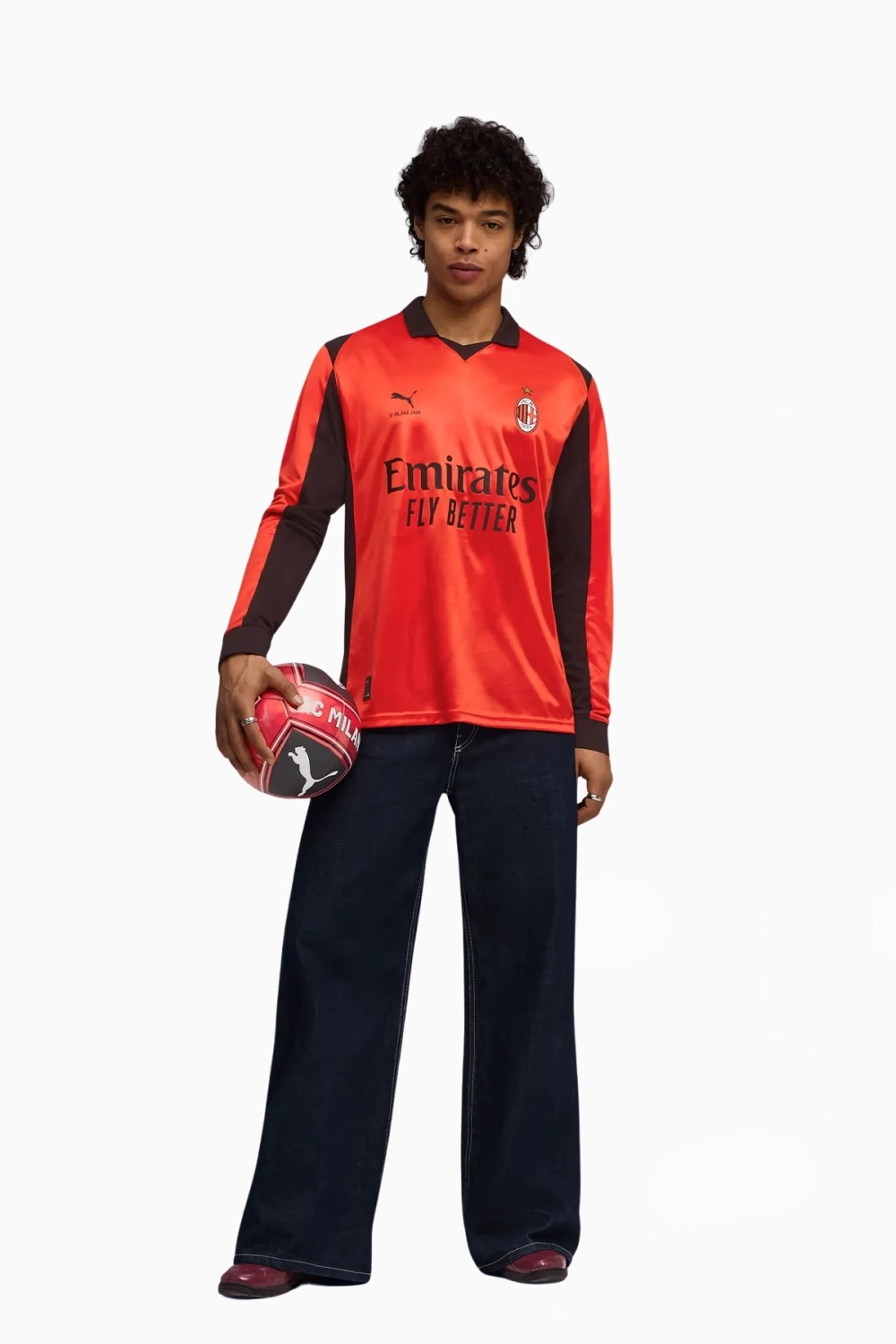 Футболка с длинными рукавами Puma AC Milan x Slam Jam 25/26 - красный