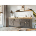 Полка настенная «Форест» серый 7012/бейц-масло