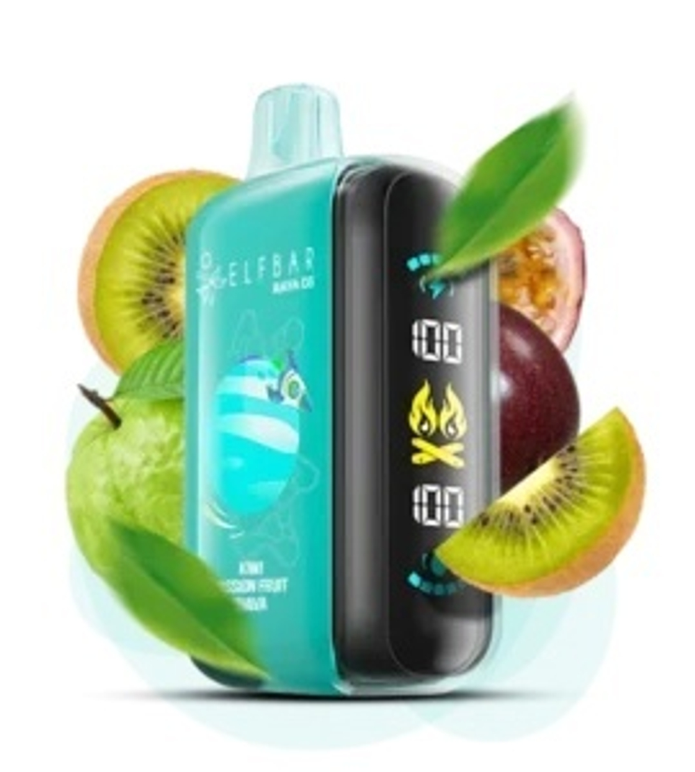 Elf bar Raya D3 Kiwi Passion Fruit Guava - киви-маракуйя-гуава 25000 затяжек 20мг Hard (2% Hard)