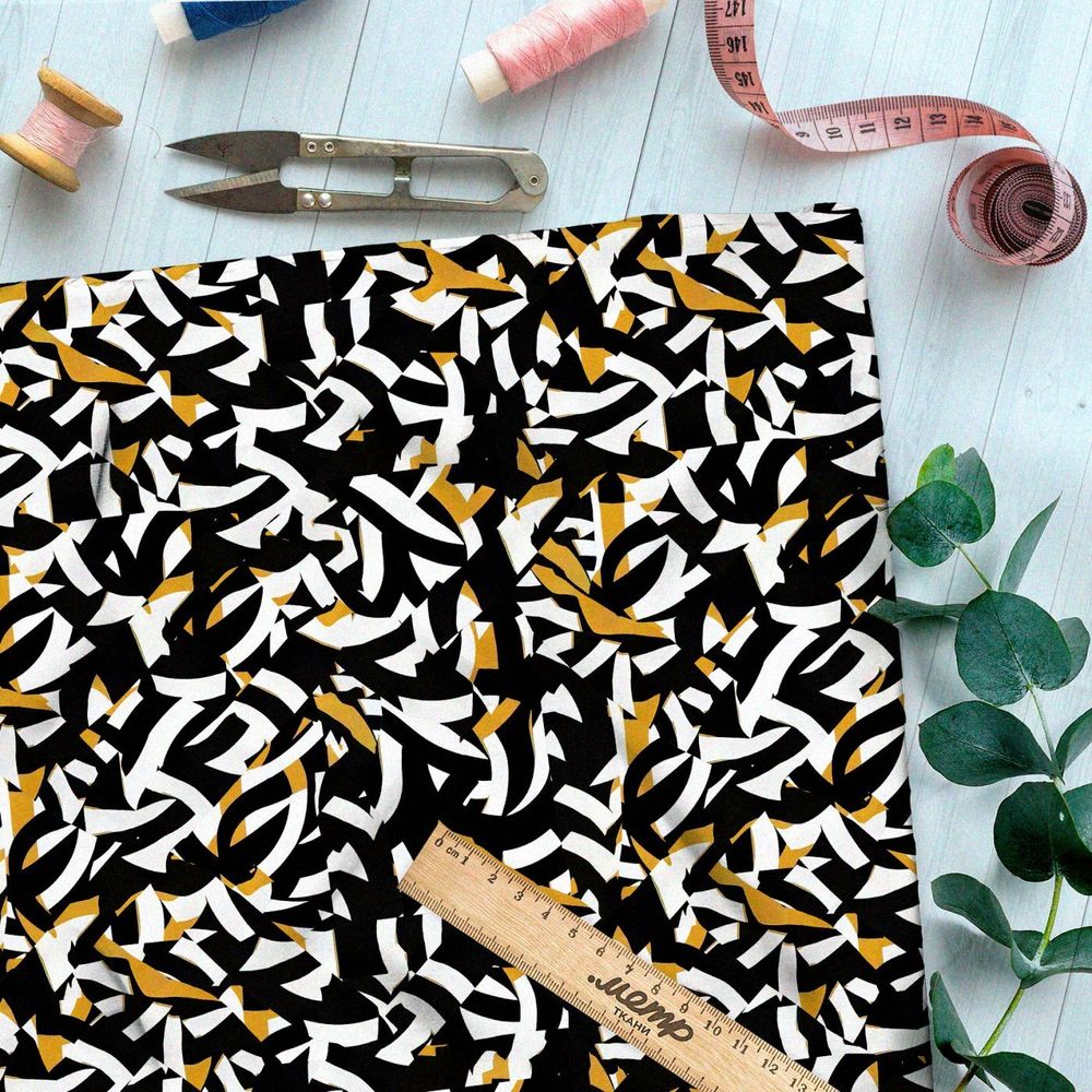 Ткань премиум сатин винтажный ретро